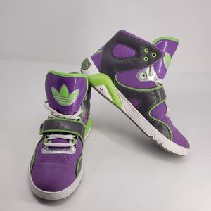 green and purple adidas